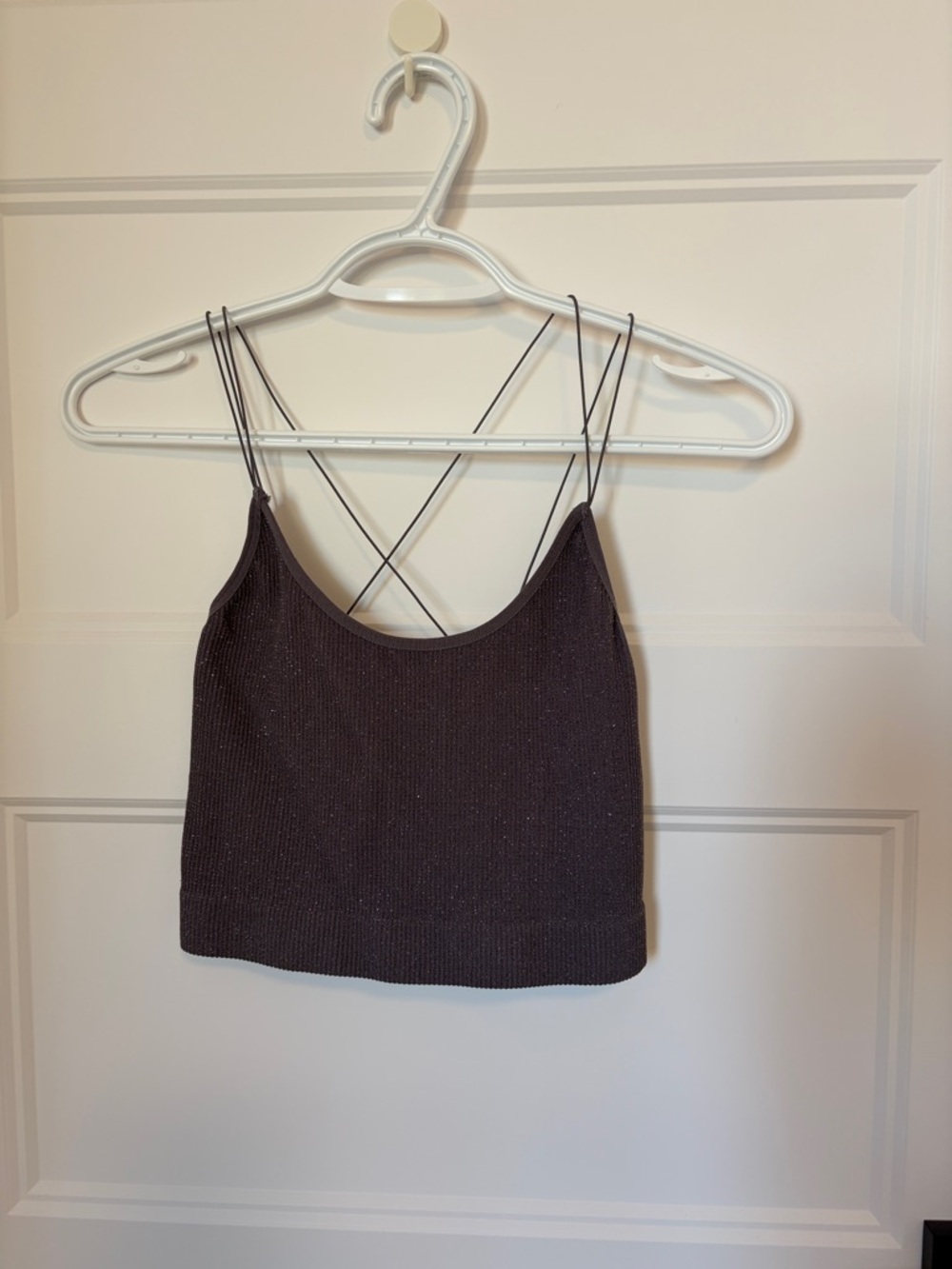 Urban Outfitters Strappy Ribbed Cropped Tank Top